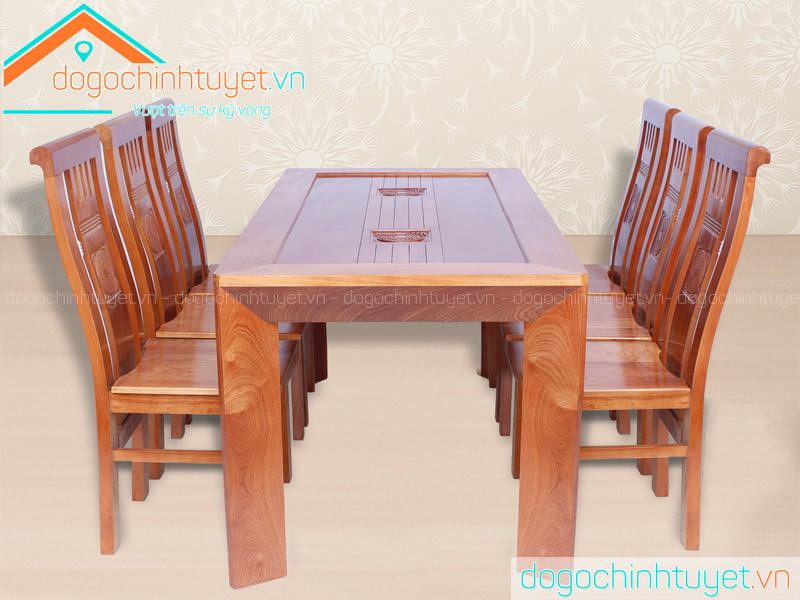 Bàn ghế ăn gỗ Xoan Đào ở Thái Bình